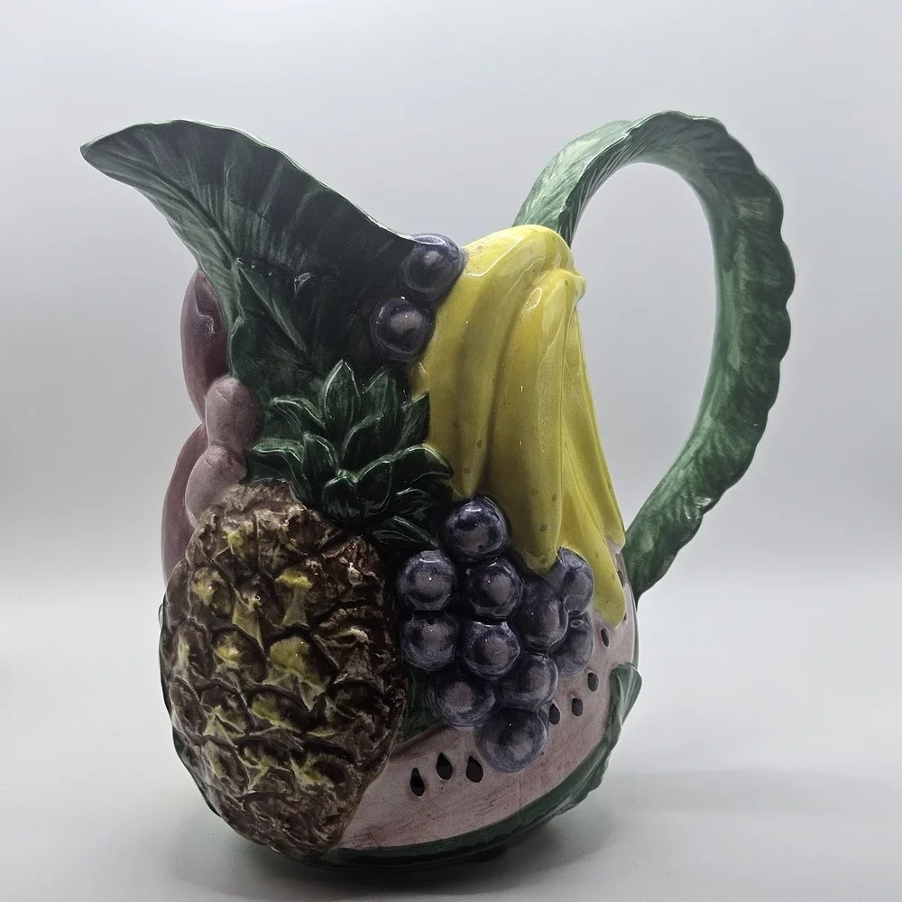 Vintage‎ RARE Fitz & Floyd Large Fruit Pitcher 1988 1 3/4 QT